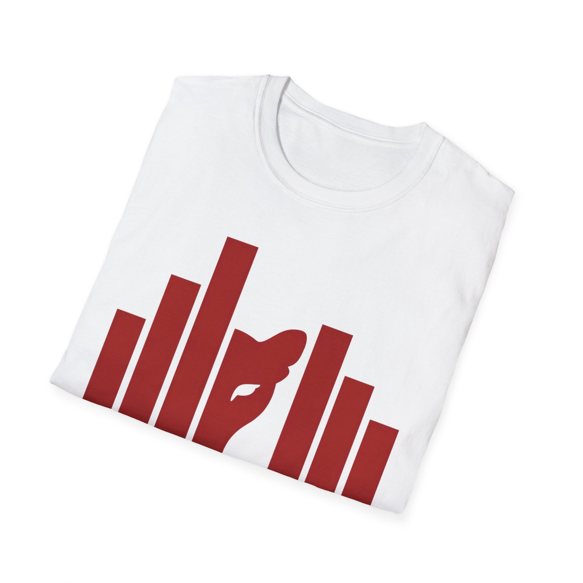 Panther Half-Face Tee — Fierce Panther Hiding Behind Gate
