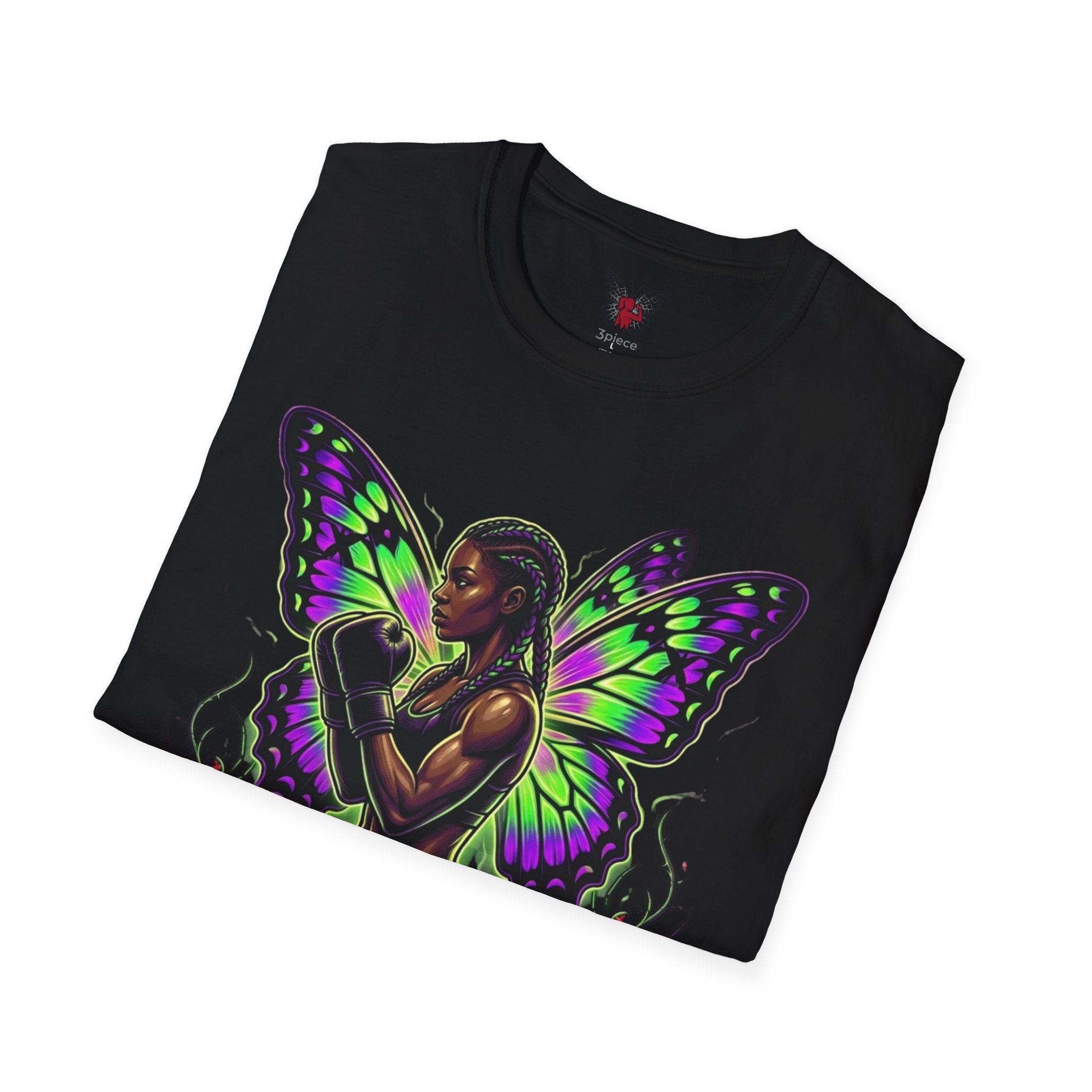 Butterfly Warrior T‑Shirt — '3piece' Gothic Fairy Graphic
