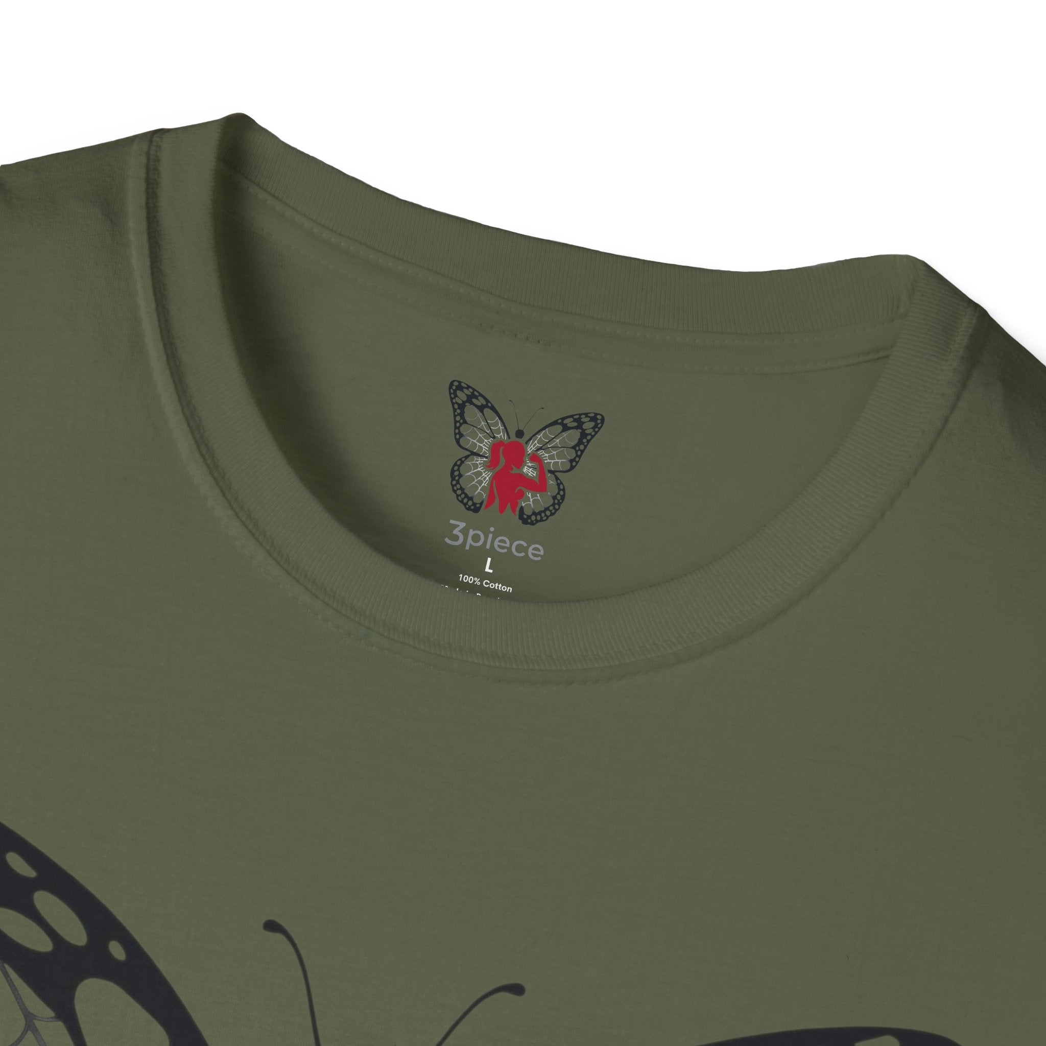 Butterfly Fitness Logo T-Shirt — "3piece" Silhouette Gym Tee