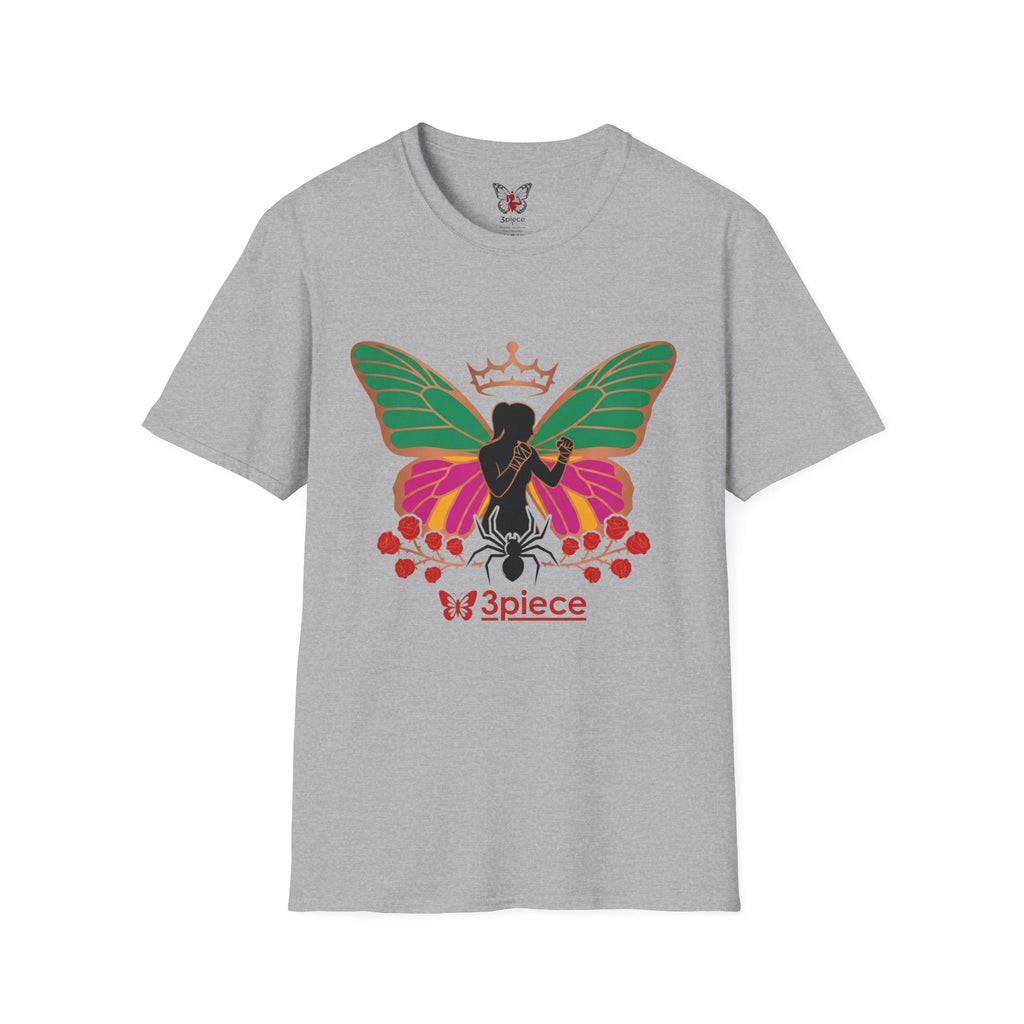 Butterfly Crown T-Shirt — Empowered Black Woman Silhouette Design
