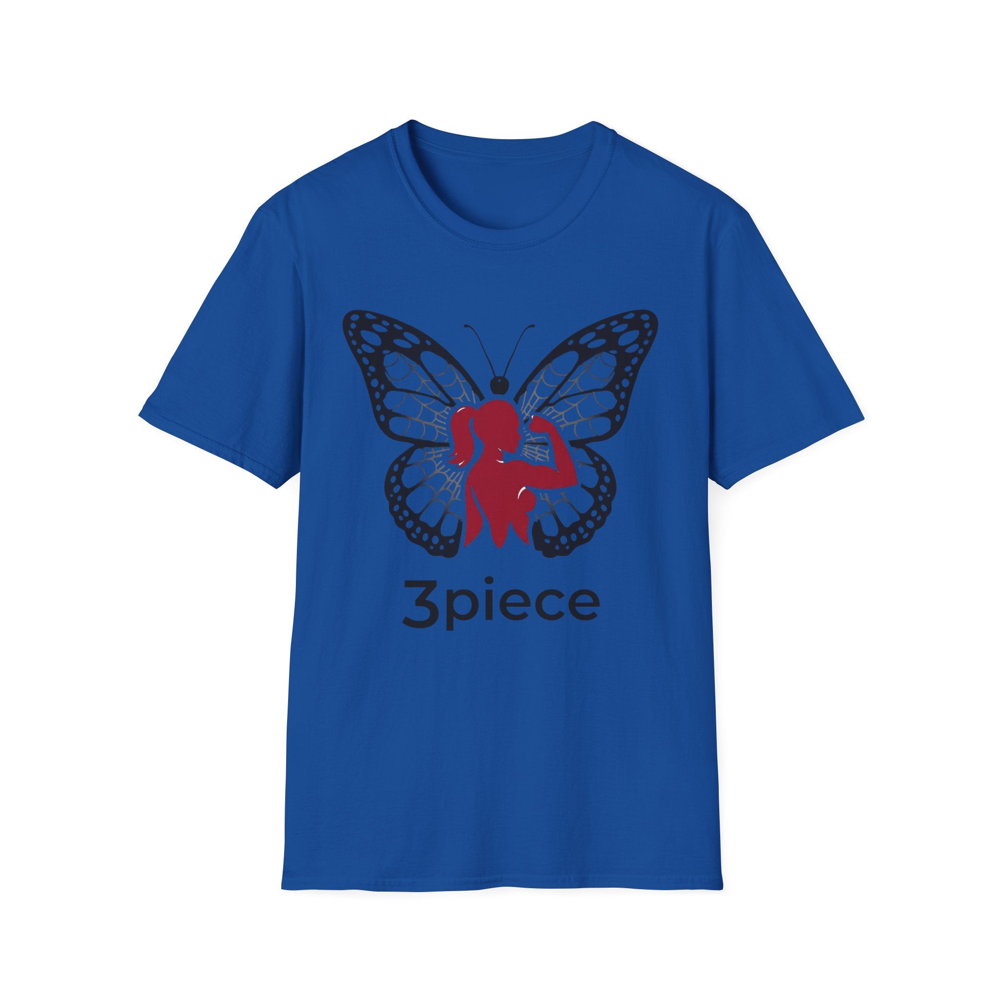 Butterfly Fitness Logo T-Shirt — "3piece" Silhouette Gym Tee