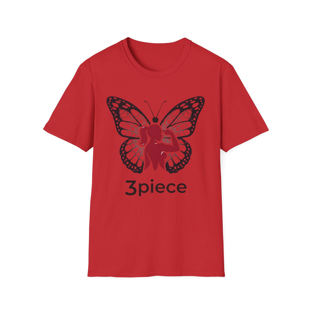 Butterfly Fitness Logo T-Shirt — "3piece" Silhouette Gym Tee