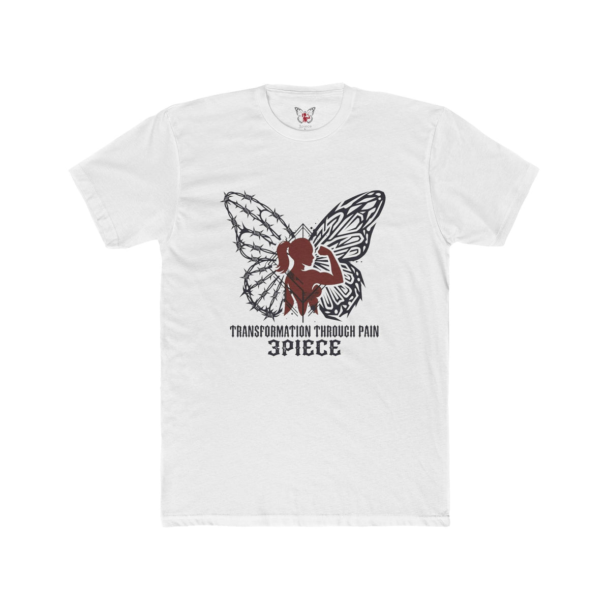 Butterfly Transformation Tee — "Transformation Through Pain" Graphic T-Shirt