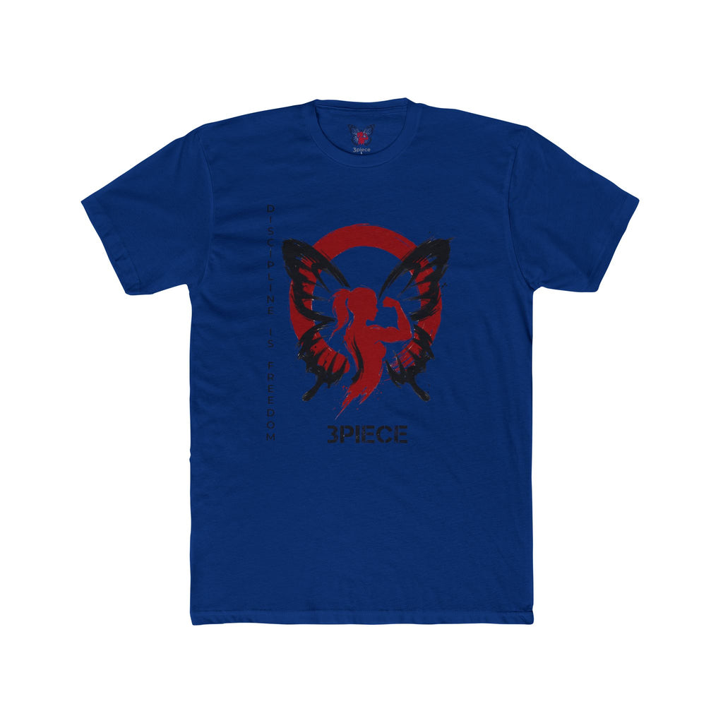 3PIECE Butterfly Emblem T-Shirt — "Discipline Is Freedom" Graphic Tee