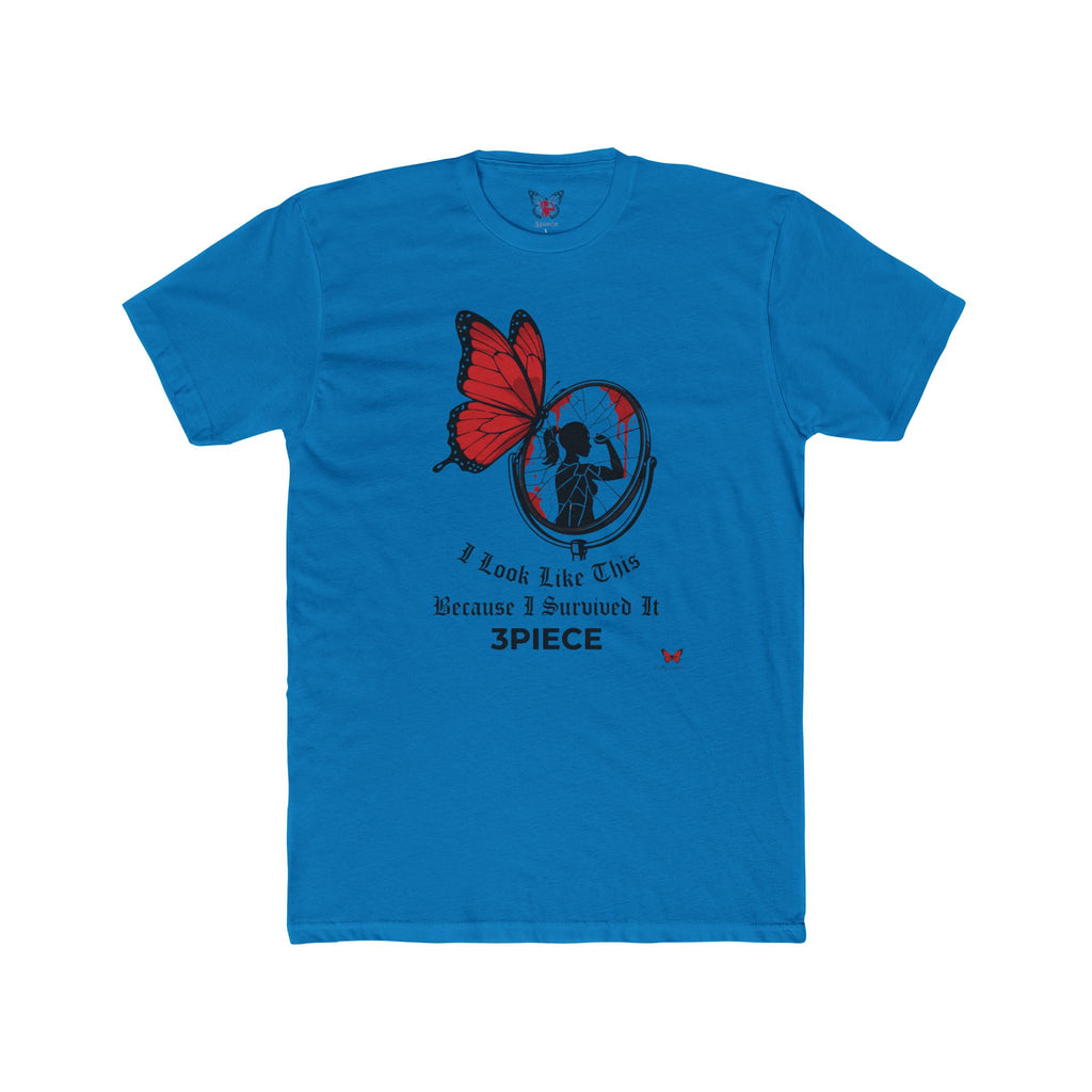 Survivor Butterfly Tee - "I Look Like This Because I Survived It" Cancer Awareness T-Shirt