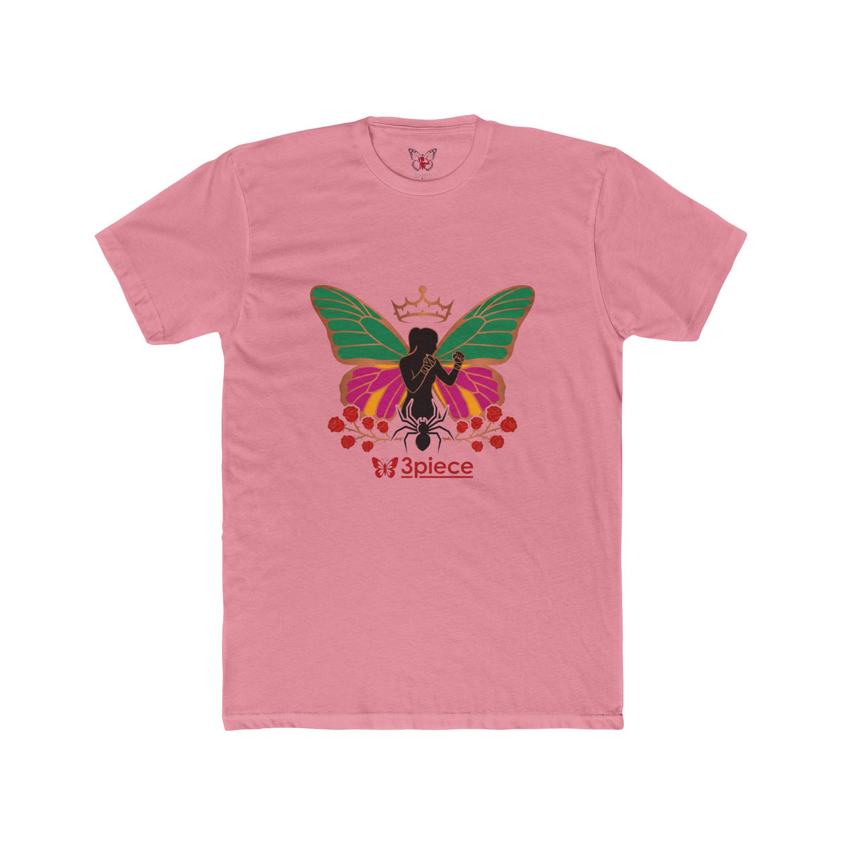 Butterfly Crown Tee — 'W3piece' Graphic Cotton T-Shirt