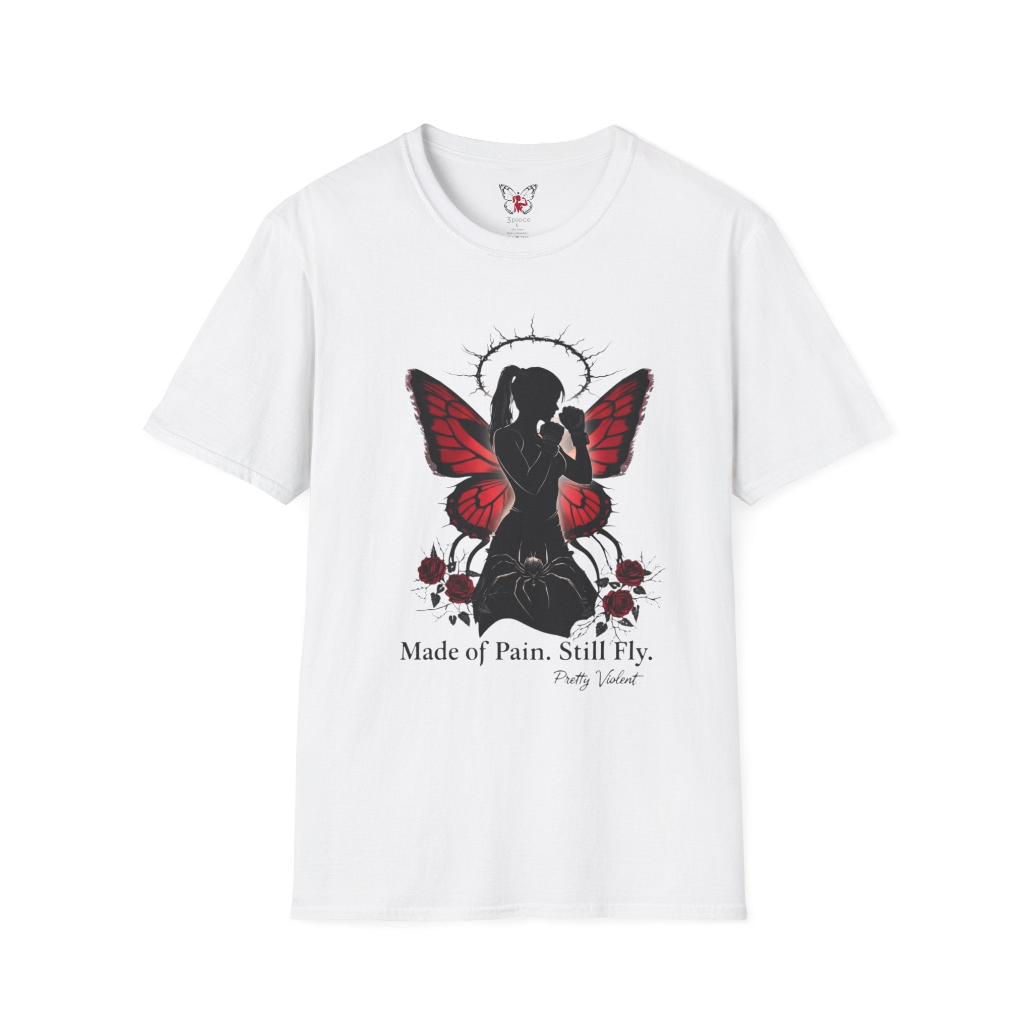 Butterfly Angel T-Shirt — "Made of Pain, Still Fly" Inspirational Tee