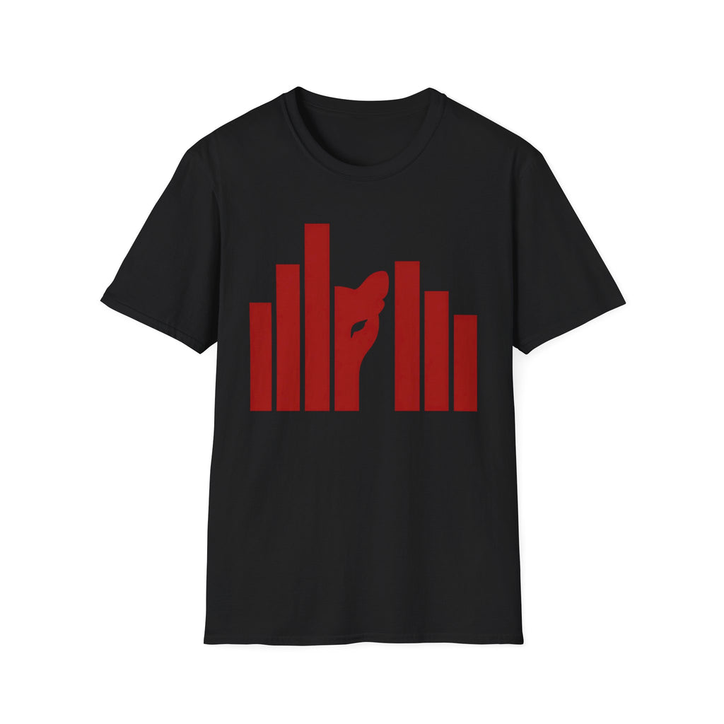 Panther Half-Face Tee — Fierce Panther Hiding Behind Gate