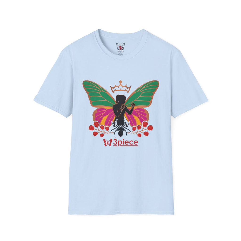 Butterfly Crown T-Shirt — Empowered Black Woman Silhouette Design