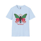 Butterfly Crown T-Shirt — Empowered Black Woman Silhouette Design