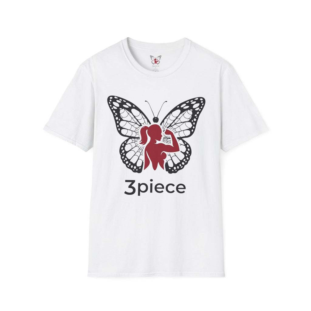 Butterfly Fitness Logo T-Shirt — "3piece" Silhouette Gym Tee