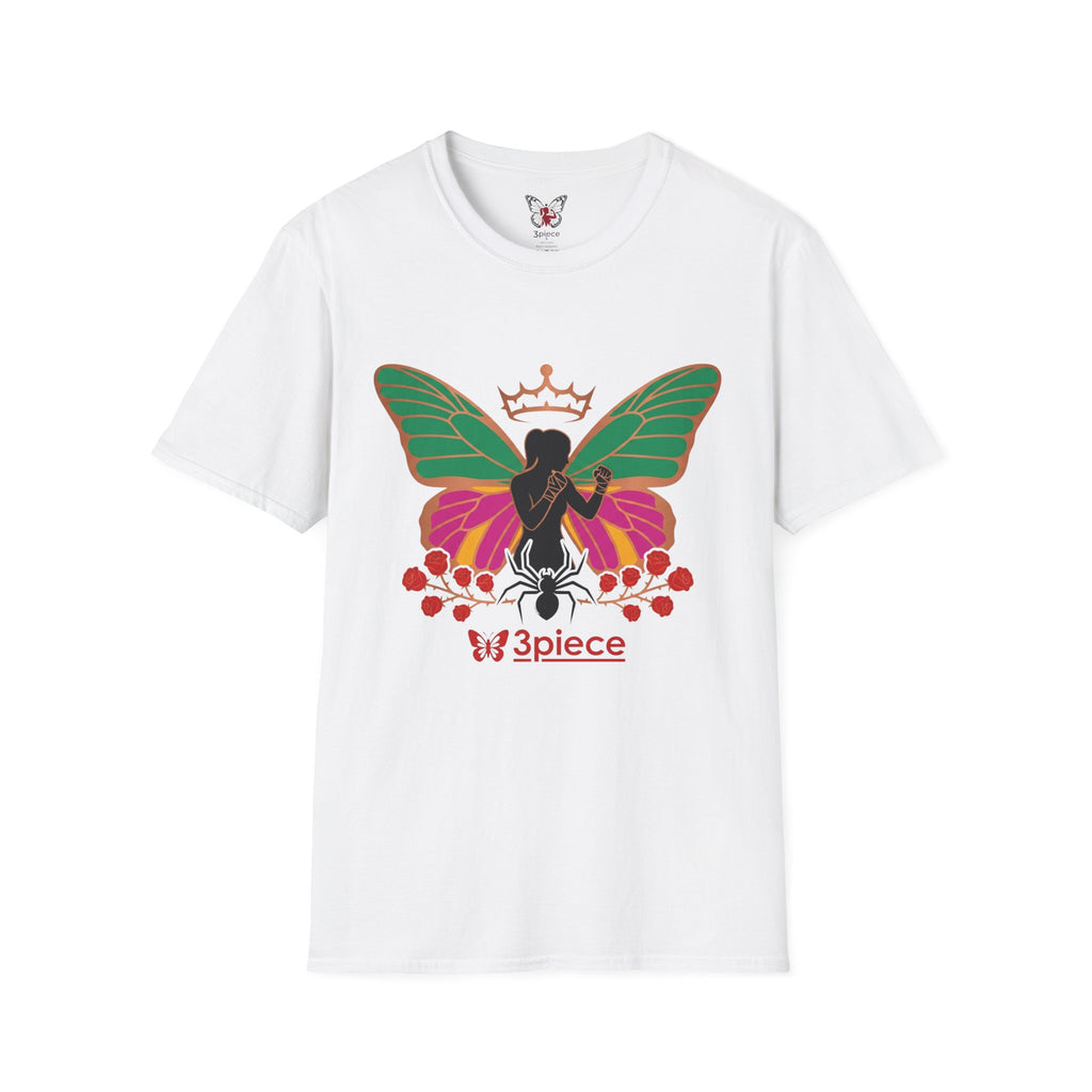 Butterfly Crown T-Shirt — Empowered Black Woman Silhouette Design