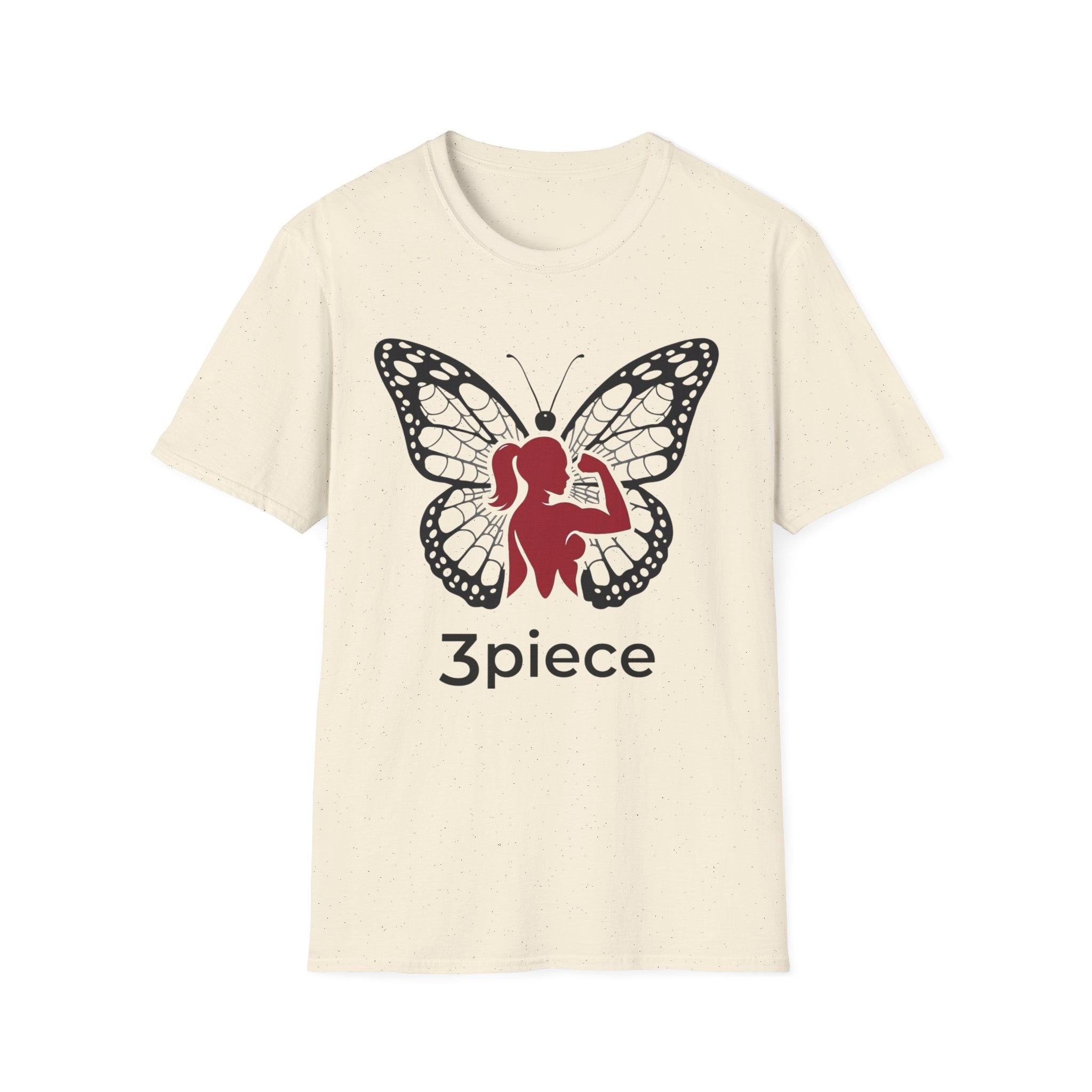 Butterfly Fitness Logo T-Shirt — "3piece" Silhouette Gym Tee