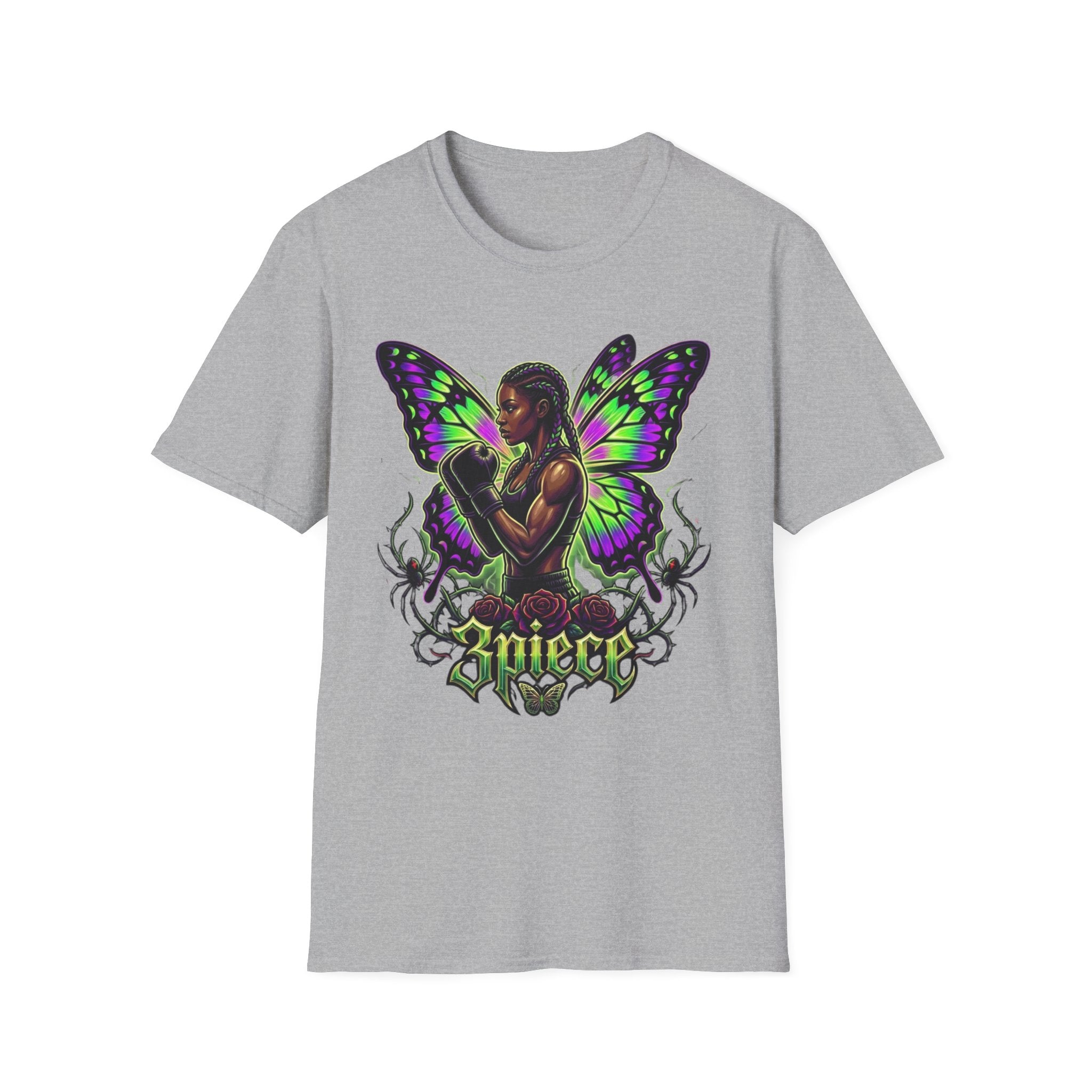 Butterfly Warrior T‑Shirt — '3piece' Gothic Fairy Graphic