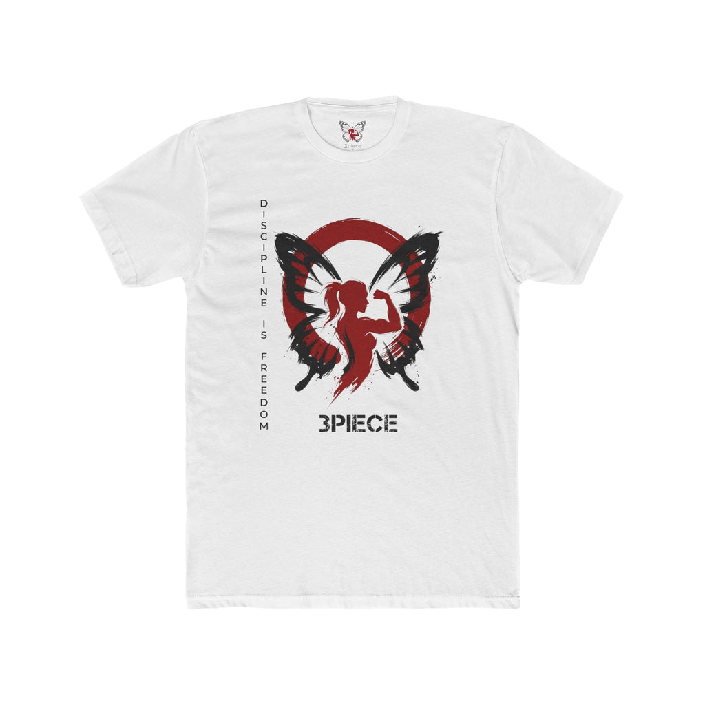 3PIECE Butterfly Emblem T-Shirt — "Discipline Is Freedom" Graphic Tee
