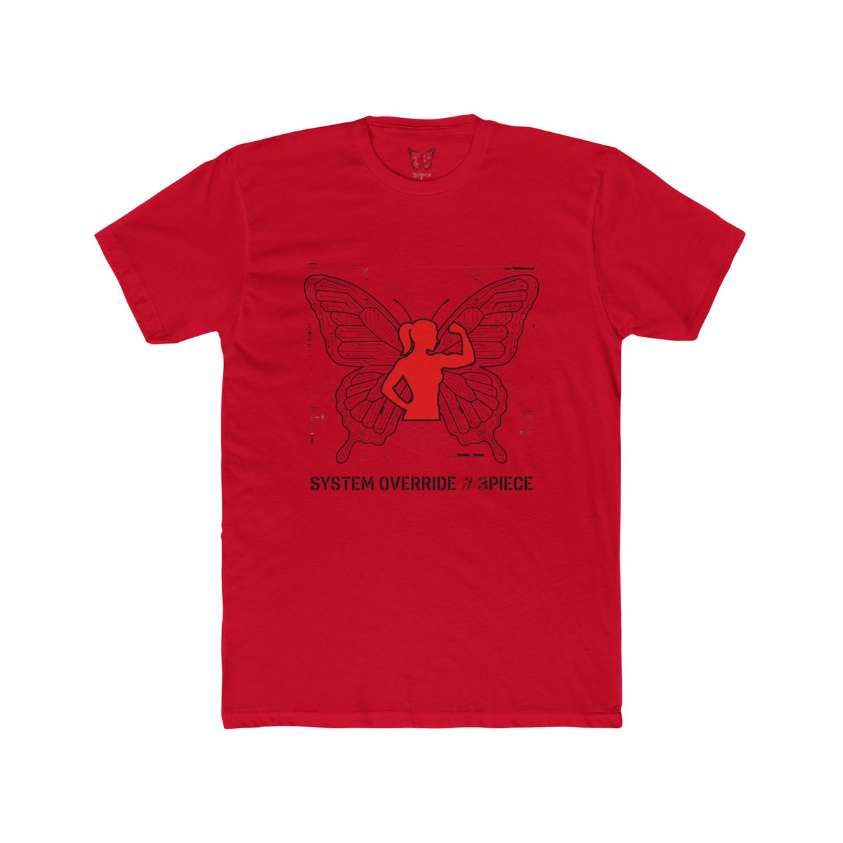 Butterfly Rebel Tee — "SYSTEM OVERRIDE // 3PIECE" Graphic Shirt